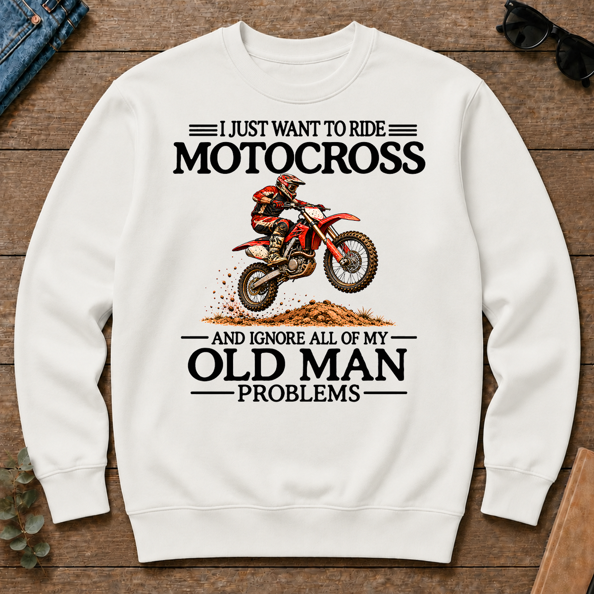 I Just Want To Motocross - white - CS2D-White