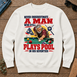 A Man Still Plays Pool In His 70s - white - CS2D-White