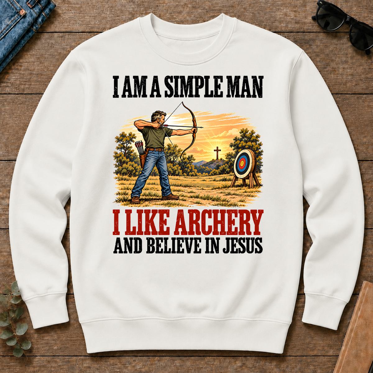 I Like Archery And Believe In Jesus - white - CS2D-White