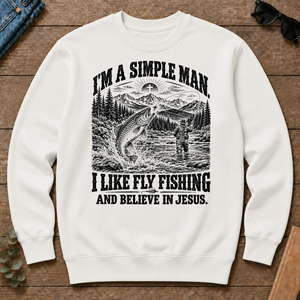 I like Fly Fishing Believe In Jesus - white - CS2D-White