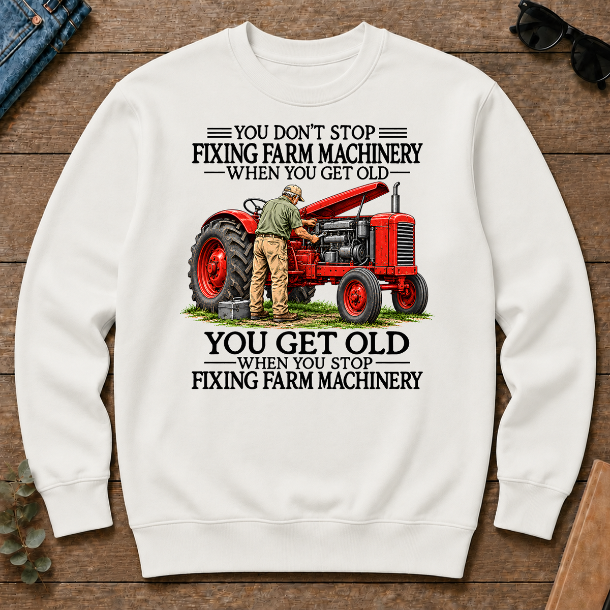 Don't Stop Fixing Farm Machinery - white - CS2D-White