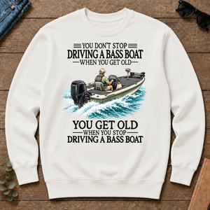Don't Stop Driving A Bass Boat - white - CS2D-White
