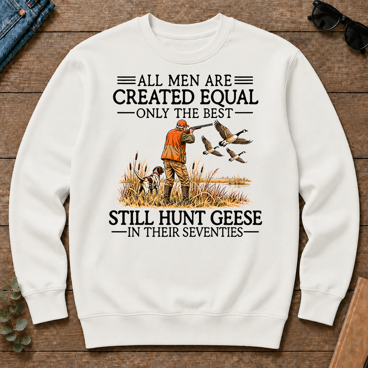 All Men Are Created Equal Geese Hunting 70s - white - CS2D-White