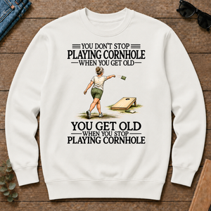 Don't Stop Playing Cornhole - white - CS2D-White