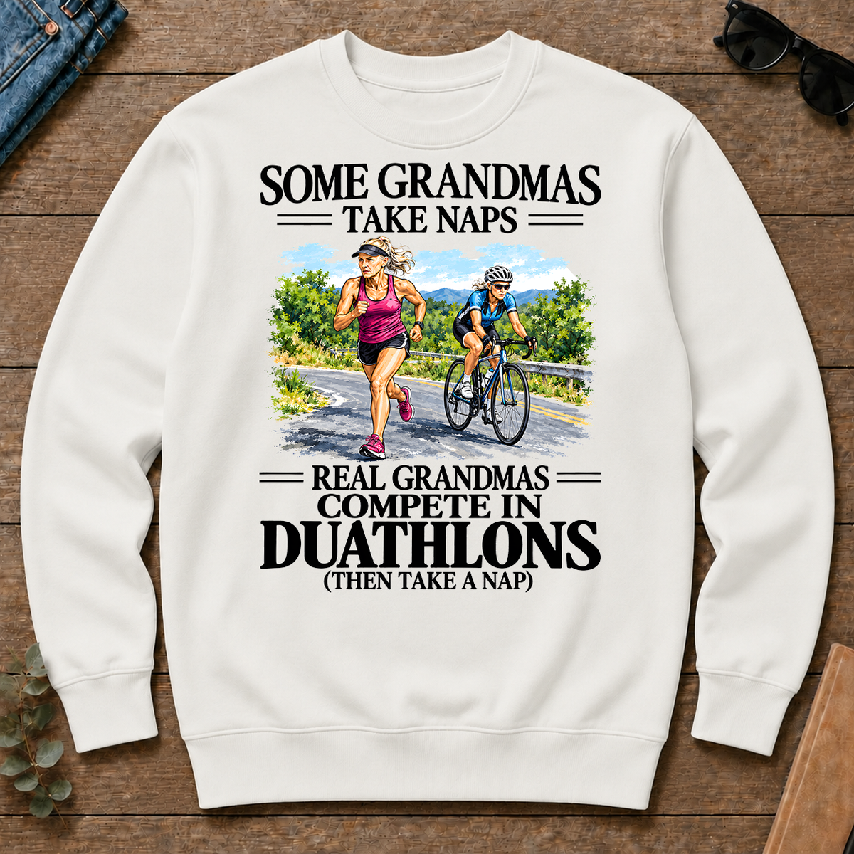 Real Grandmas Compete In Duathlons - white - CS2D-White