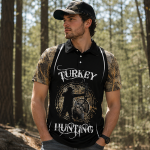 Turkey Hunting With Bow Polo Men Shirt