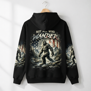 Not All Who Wander Are Lost Bigfoot Hiking All Over Print Shirt