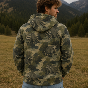 Raccoon Camouflage Graphic Pattern All Over Print Shirt