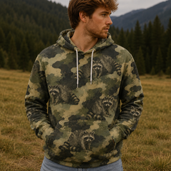 Raccoon Camouflage Graphic Pattern All Over Print Shirt