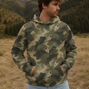 Opossum Camouflage Graphic Pattern All Over Print Shirt