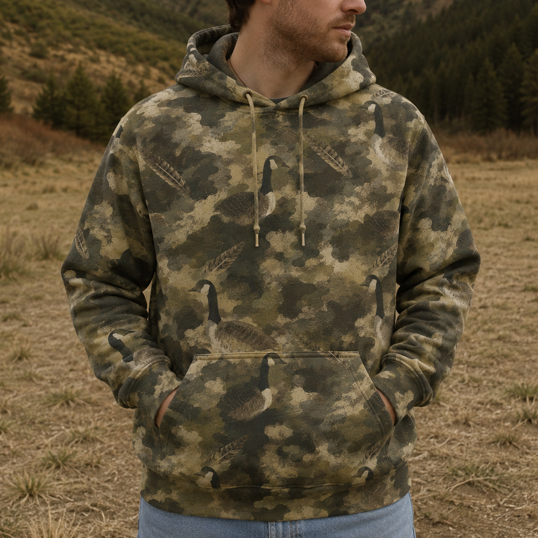 Goose Camouflage Graphic Pattern All Over Print Shirt