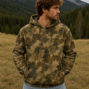 Deer Camouflage Graphic Pattern All Over Print Shirt
