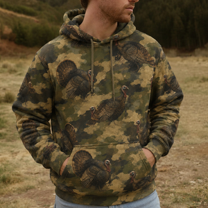 Wild Turkey Camouflage Graphic Pattern All Over Print Shirt