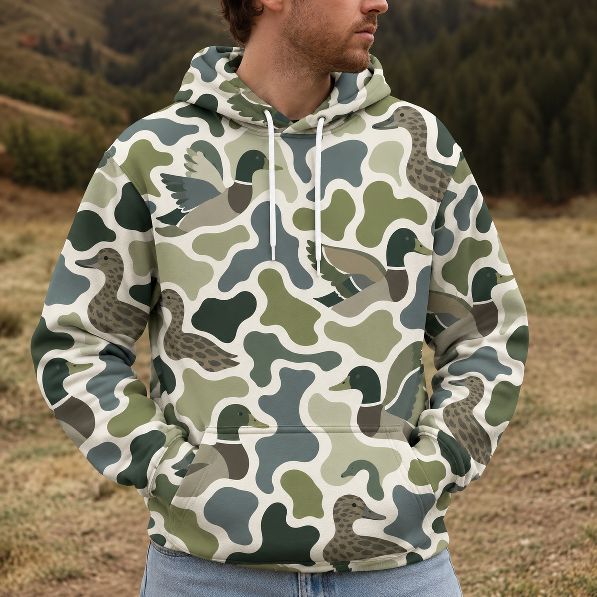 Mallard Ducks Camouflage Hunting Funny Pattern All Over Print