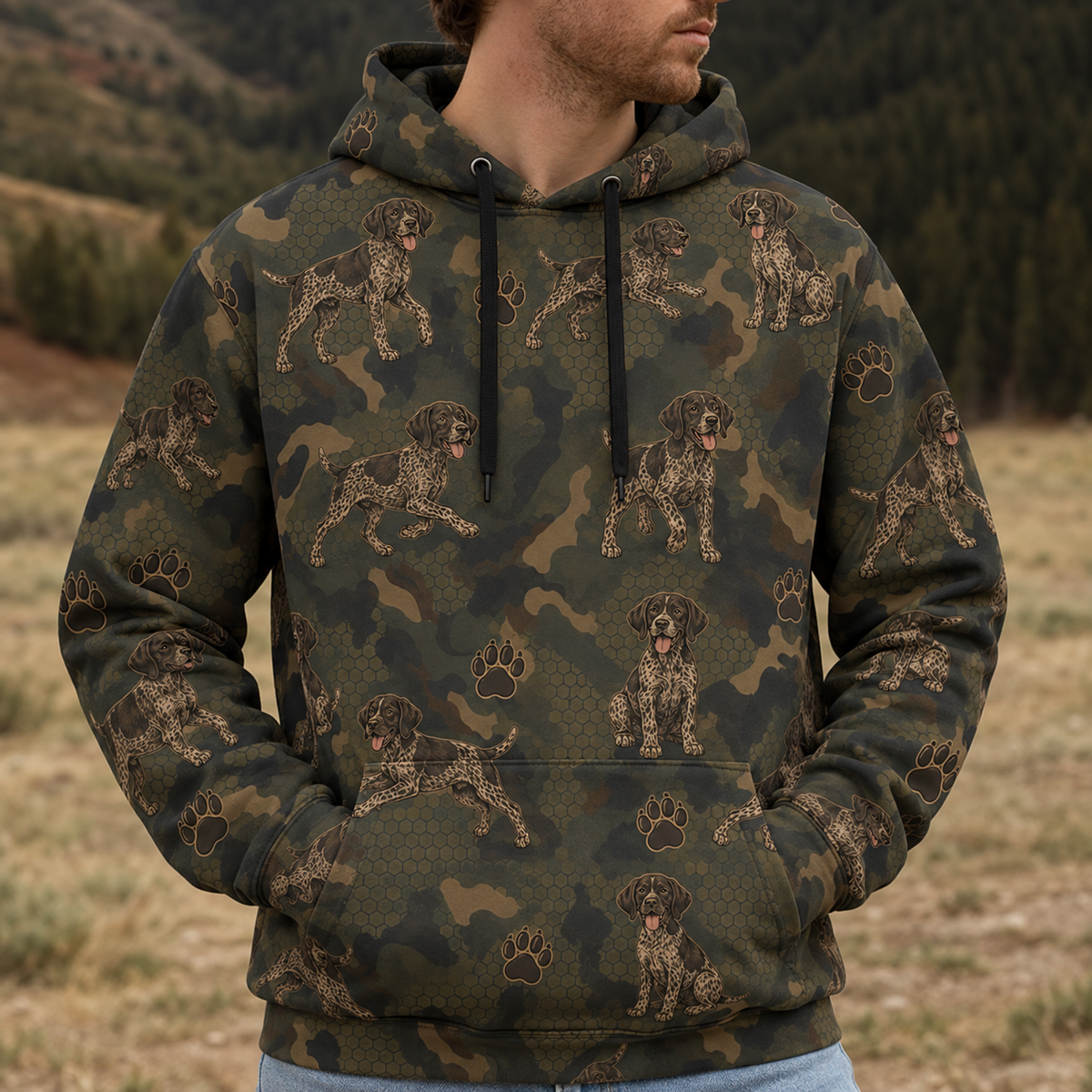 German Shorthaired Pointer Camouflage All Over Print