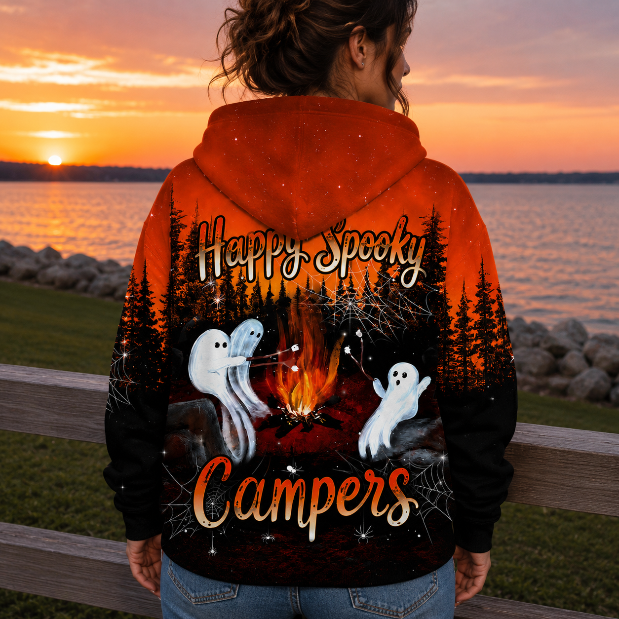 Happy Spooky Campers All Over Print Shirt