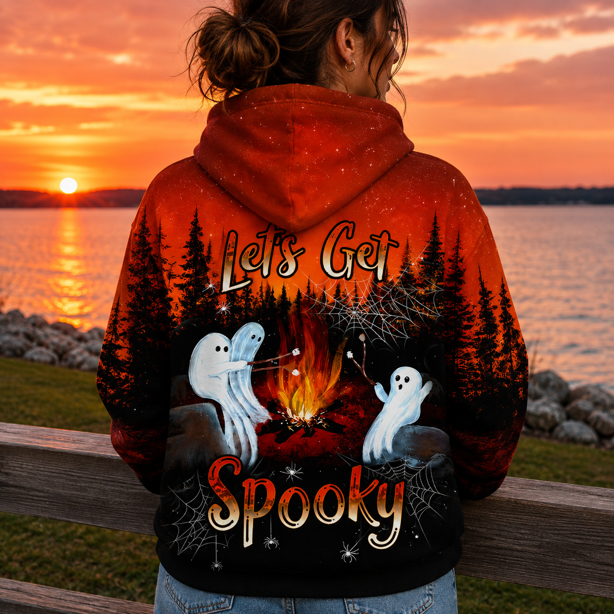 Let's Get Spooky All Over Print Shirt