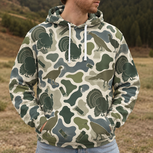 Turkey Camouflage Hunting Funny Pattern All Over Print