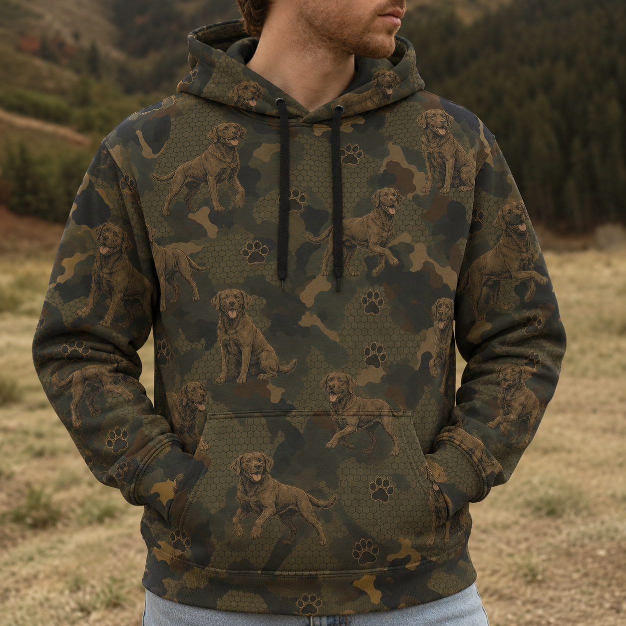 Chesapeake Bay Retriever Camouflage All Over Print