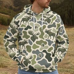 Moose Camouflage Hunting Funny Pattern All Over Print