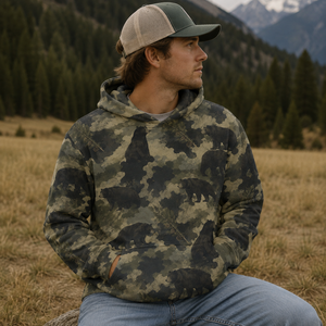 Black Bear Camouflage Graphic Pattern All Over Print Shirt