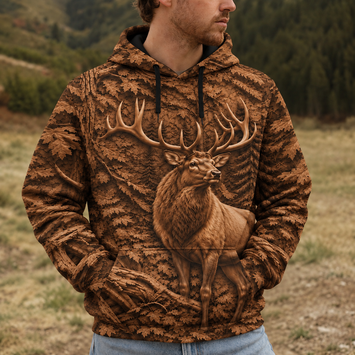 3D Elk Forest All Over Print
