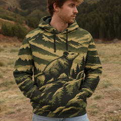Opossum Mountain Peaks Camo All Over Print