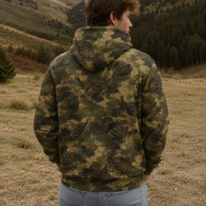 Wild Turkey Camouflage Graphic Pattern All Over Print Shirt