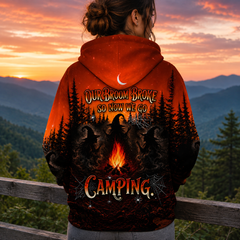 Our Brooms Broke So Now We Go Camping All Over Print Shirt