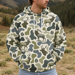Elk Camouflage Hunting Funny Pattern All Over Print