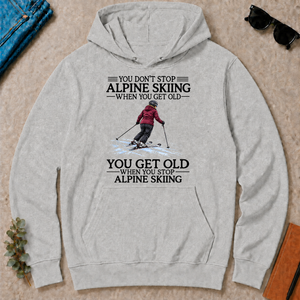 Don't Stop Alpine Skiing Woman - ash - HS2D-Ash