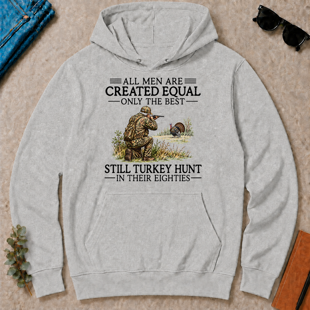 All Men Are Created Equal Turkey Hunting 80s - ash - HS2D-Ash