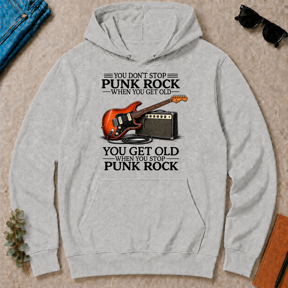 Don't Stop Playing Punk Rock Vintage Art - ash - HS2D-Ash