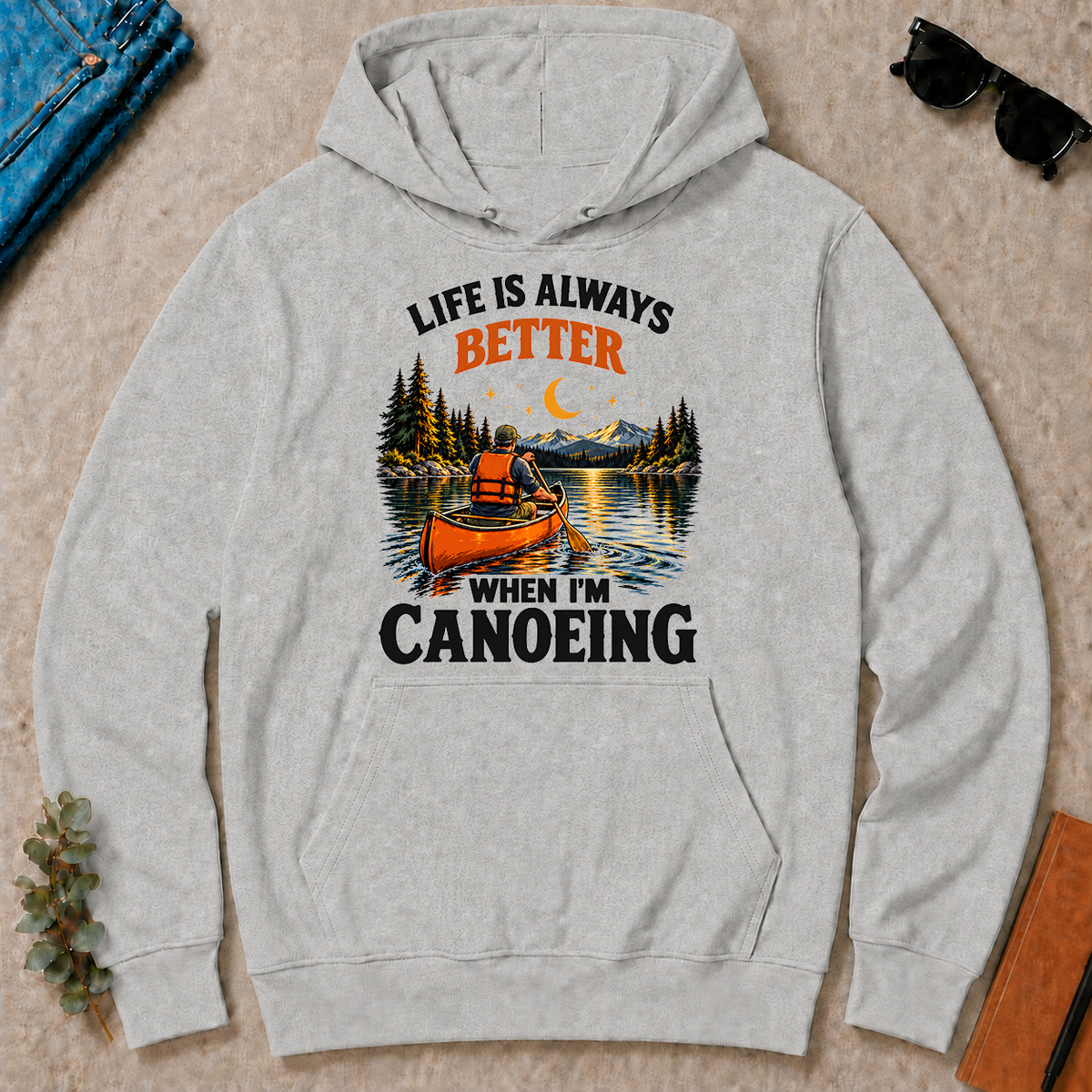 Retro Life Is Always Better When I Am Canoeing - ash - HS2D-Ash