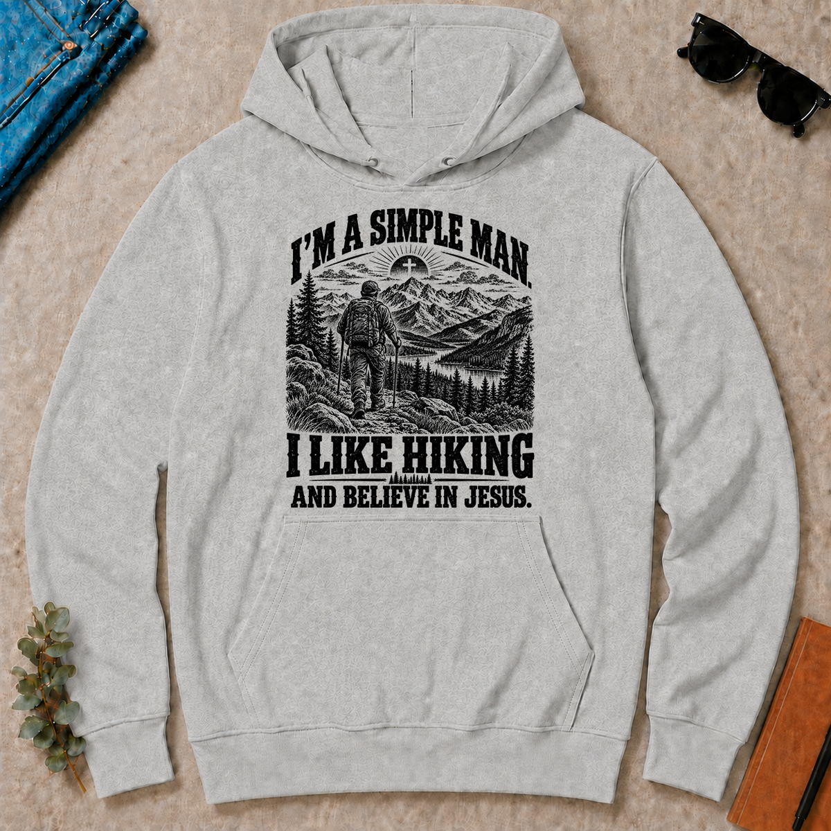 I like Hiking Believe In Jesus - ash - HS2D-Ash