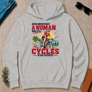 A Woman Still Cycles In Her 70s - ash - HS2D-Ash