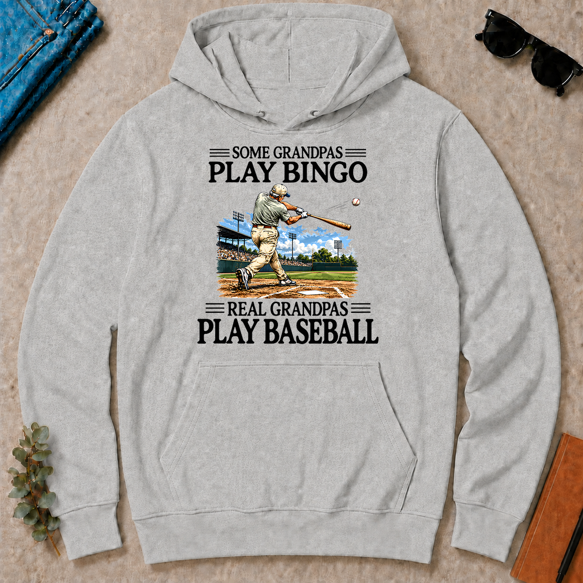 Some Grandpas Play Bingo Real Grandpas Play Baseball - ash - HS2D-Ash