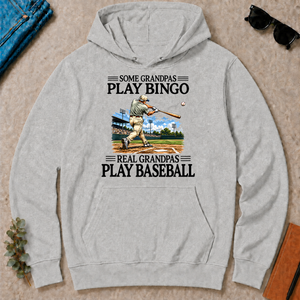 Some Grandpas Play Bingo Real Grandpas Play Baseball - ash - HS2D-Ash