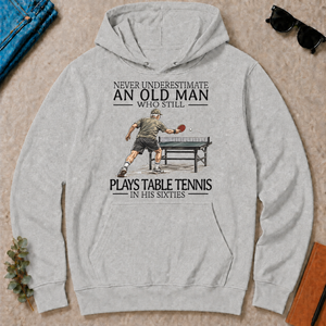 An Old Man Who Still Plays Table Tennis In His Sixties - ash - HS2D-Ash