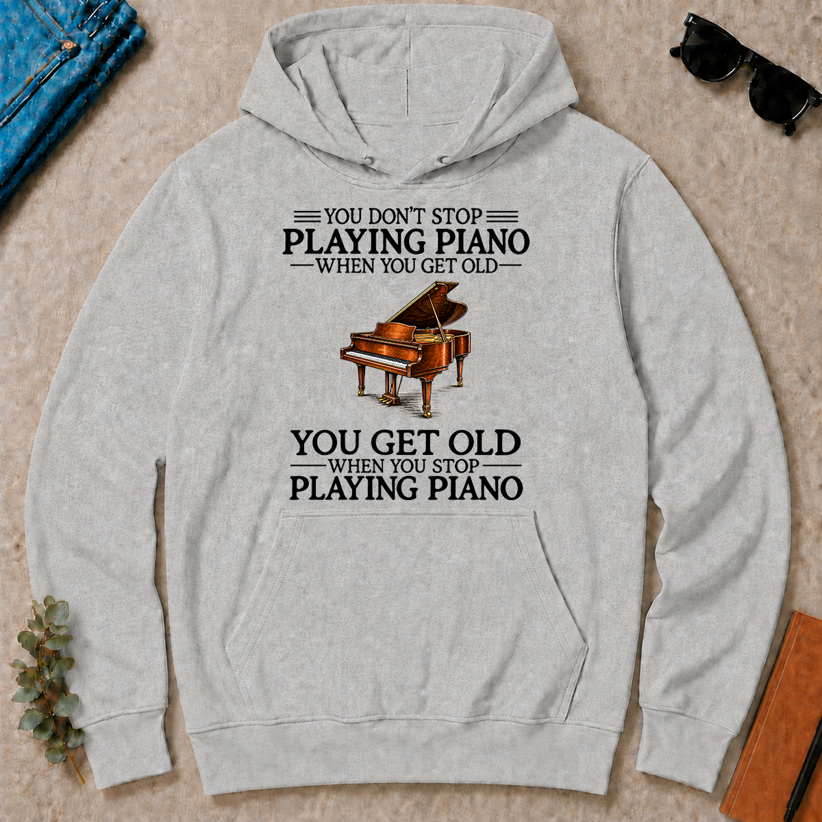 Don't Stop Playing Piano Vintage Art - ash - HS2D-Ash