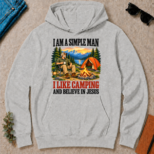 I Like Camping & Believe In Jesus - ash - HS2D-Ash