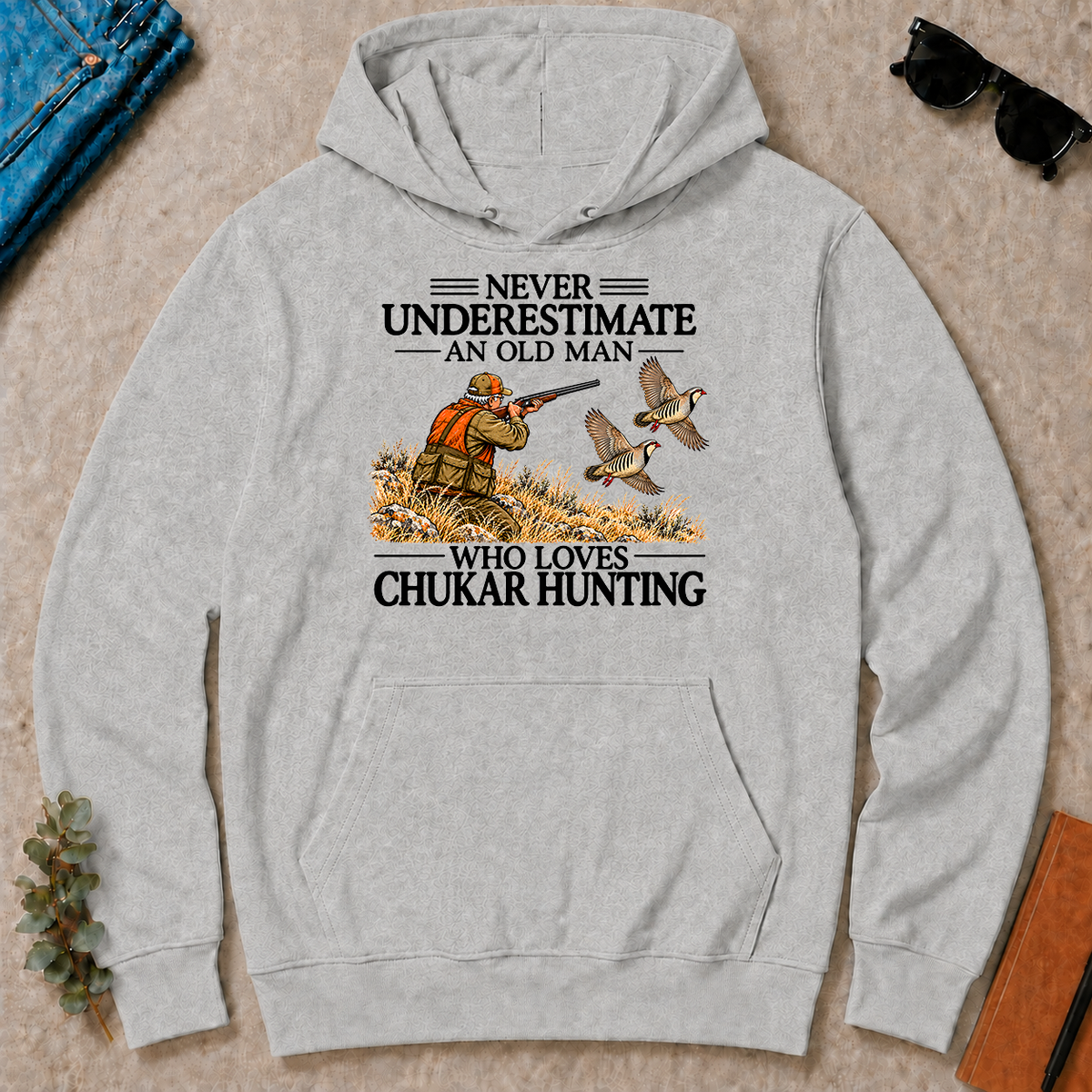 Never Underestimate An Old Man Chukar Hunting - ash - HS2D-Ash