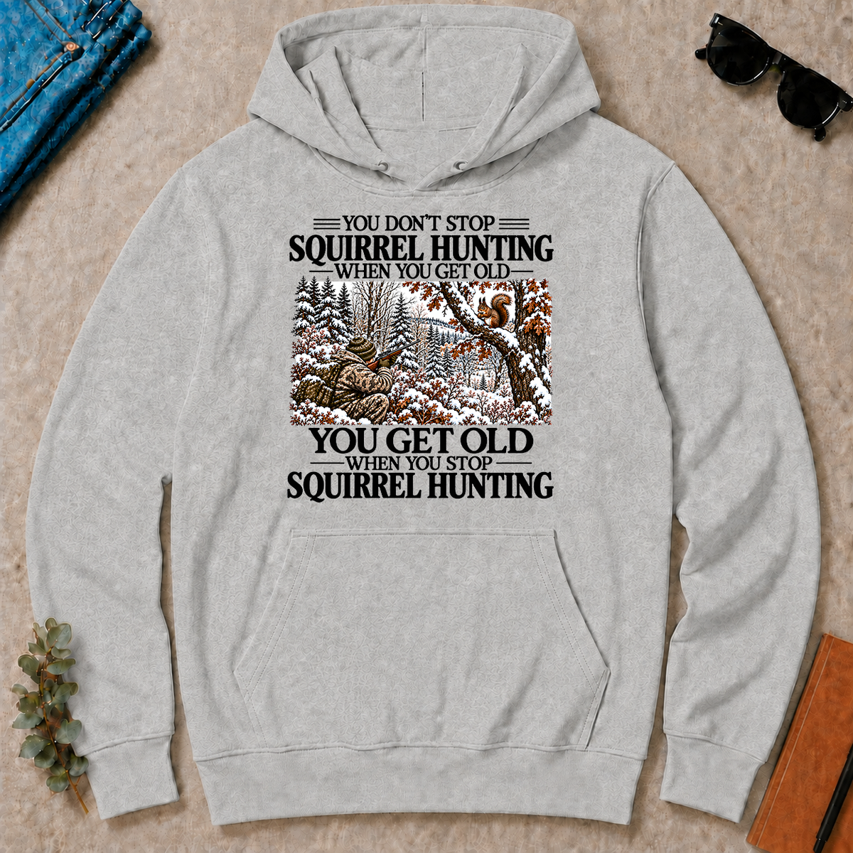 Don't Stop Winter Squirrel Hunting Snow - ash - HS2D-Ash