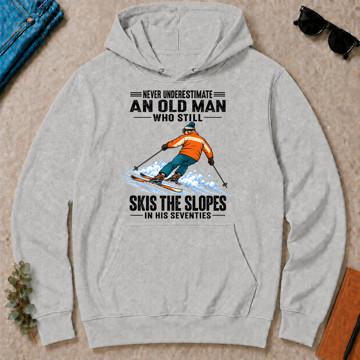 Never Underestimate An Old Man Still Skis The Slopes In His 70s - ash - HS2D-Ash