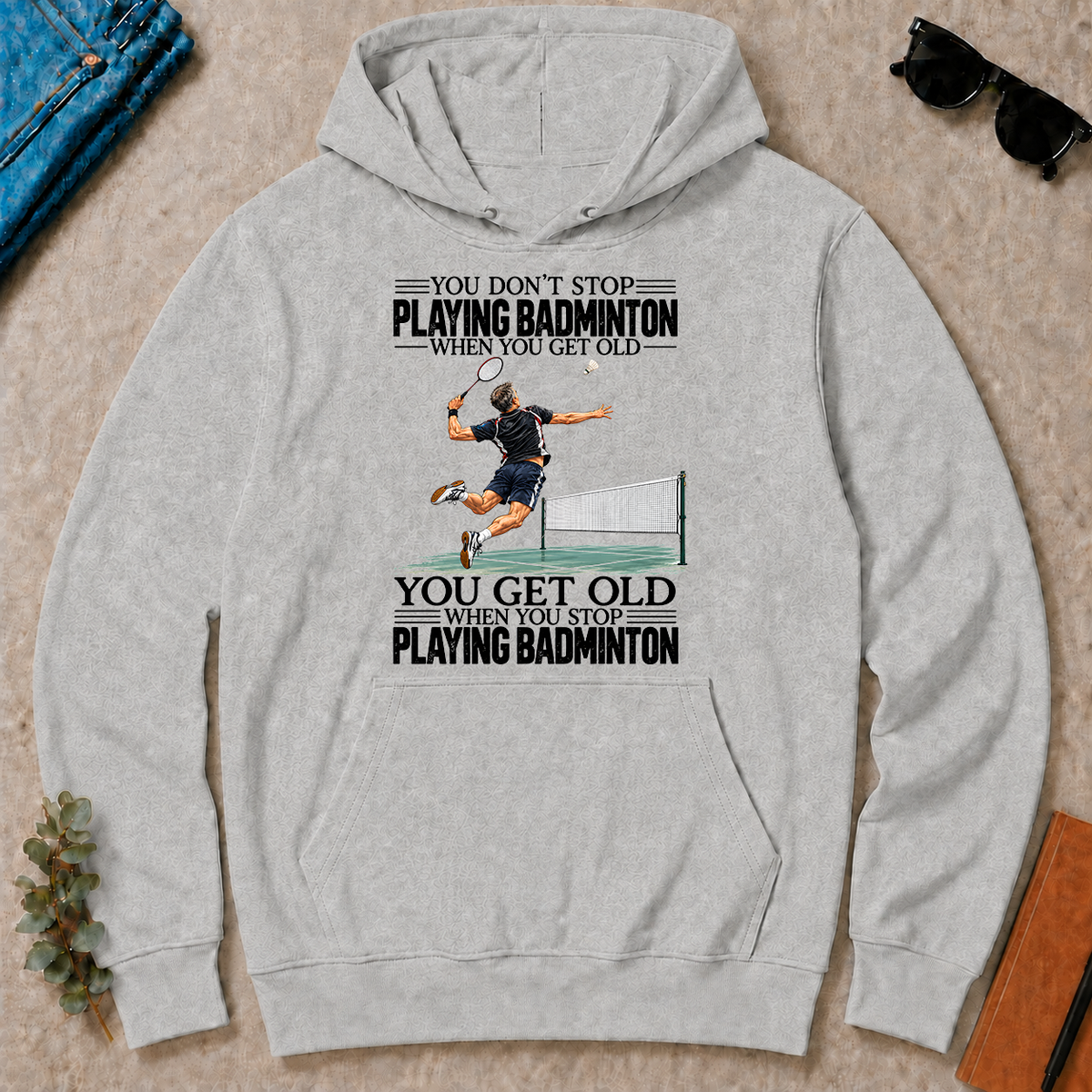 Vintage You Get Old When You Stop Playing Badminton - ash - HS2D-Ash