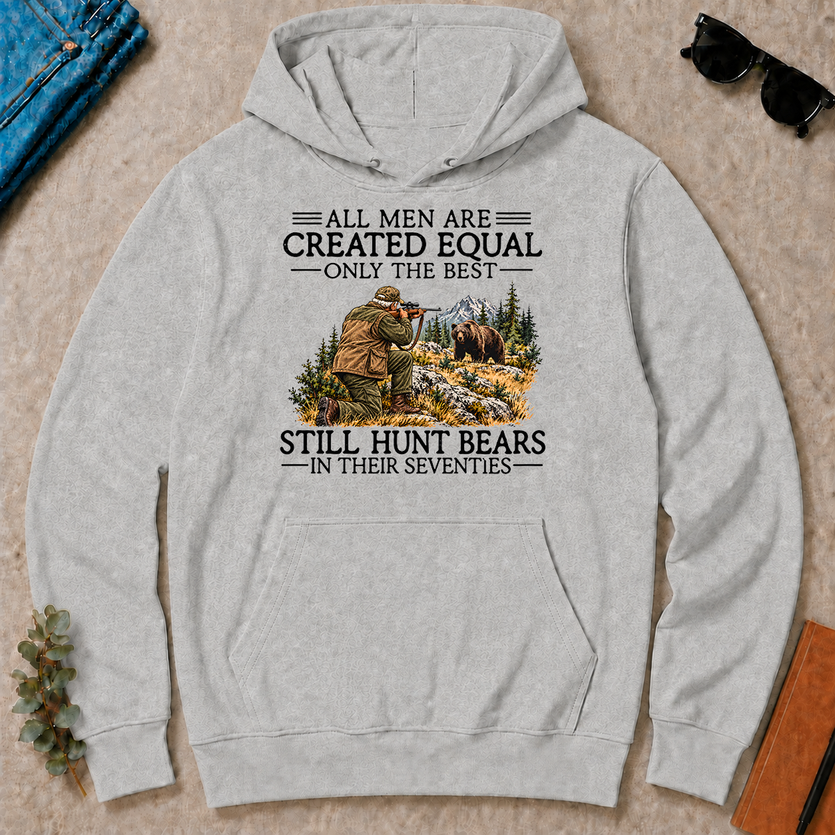 All Men Are Created Equal Deer Hunting 70s - ash - HS2D-Ash