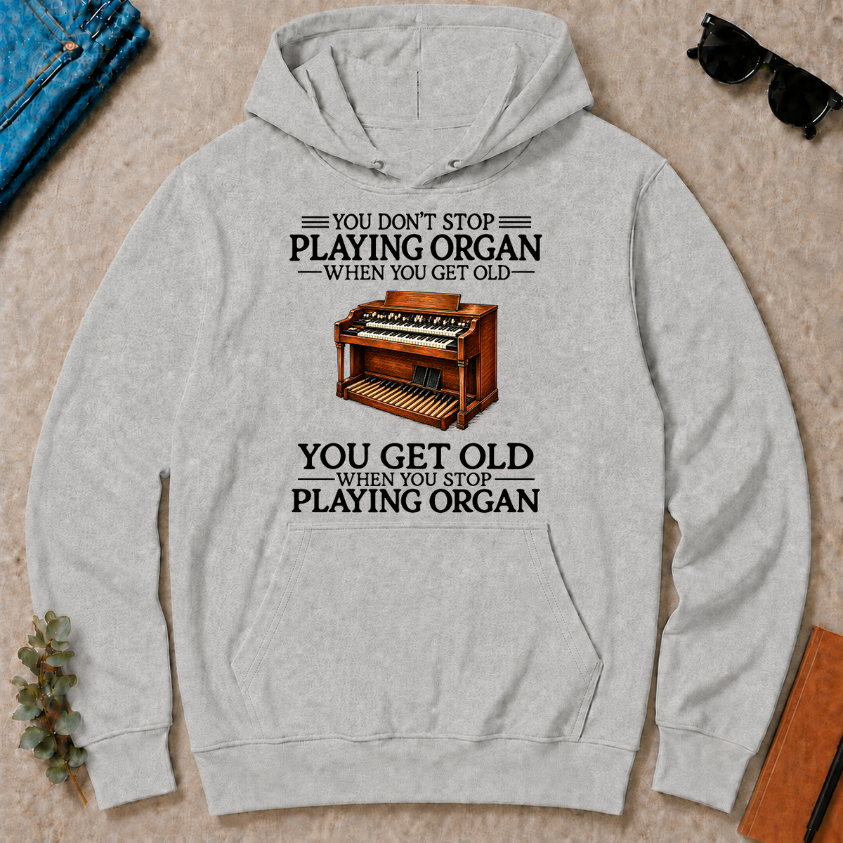Don't Stop Playing Organ Vintage Art - ash - HS2D-Ash