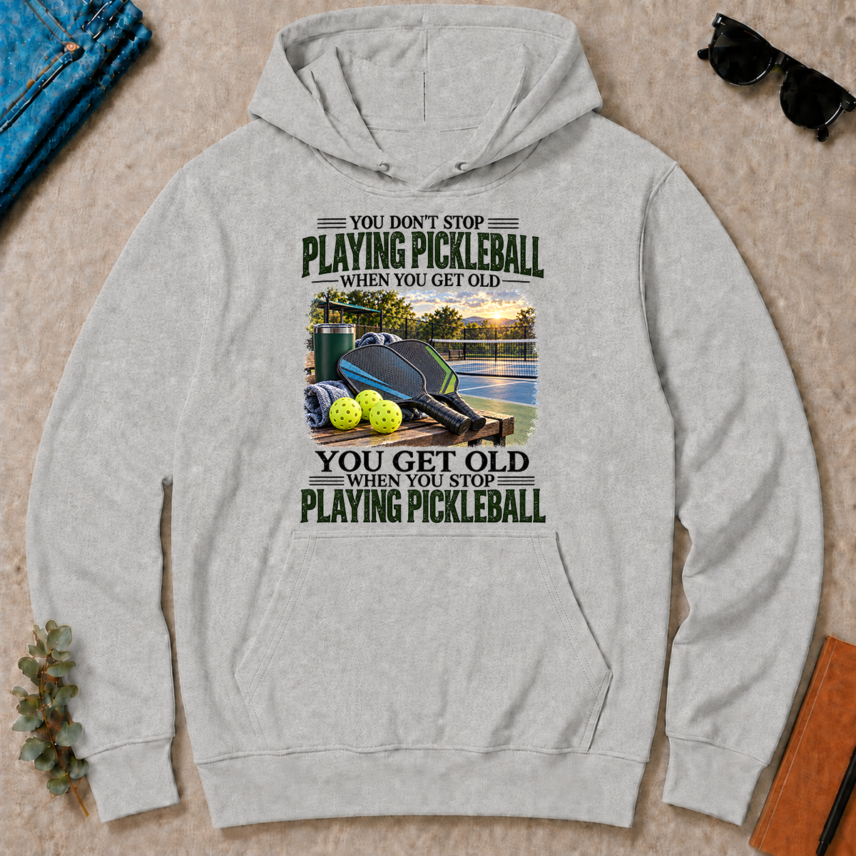 Playing Pickleball You Get Old When You Stop - ash - HS2D-Ash