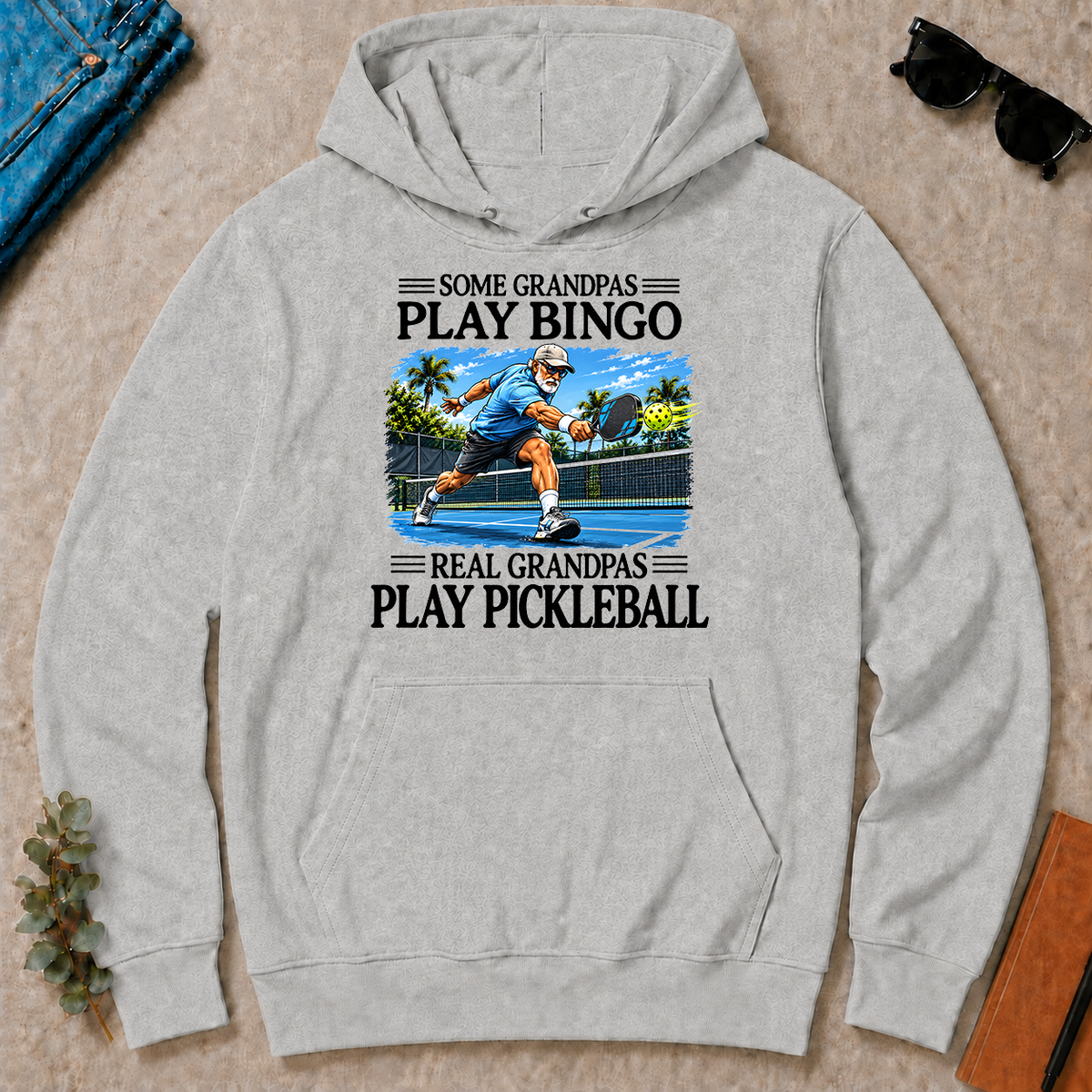 Some Grandpas Play Bingo Real Grandpas Play Pickleball - ash - HS2D-Ash