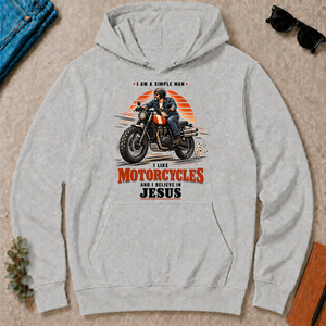 I Like Motorcycles And Believe In Jesus - ash - HS2D-Ash